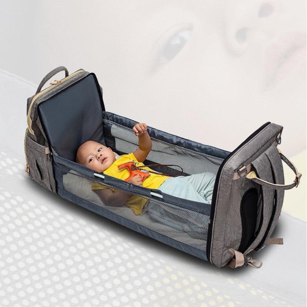 Mommy Bed Backpack with USB Charging and stroller straps - Picture 8 of 11